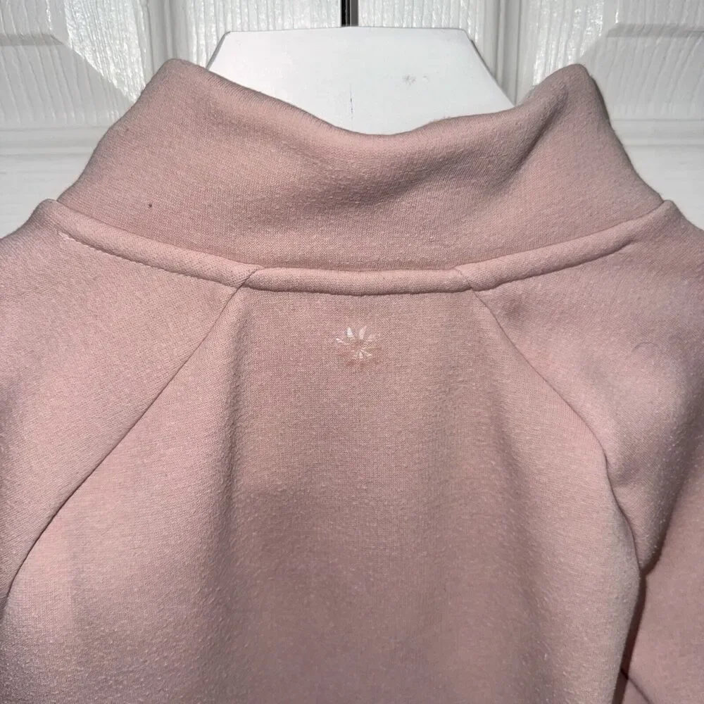 Athleta Girl Cozy Karma Wrap Pullover Sweatshirt Pale Pink Heather‎ Size XL14